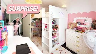 Little Girls Jaw Drops Seeing Her New Dream Room