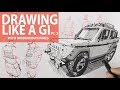 BECOMING A GI II: Drawing in  curvilinear perspective