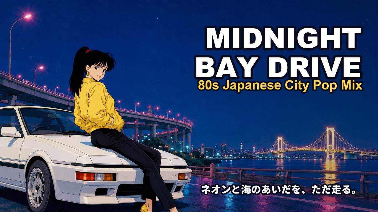真夜中の湾岸ドライブ、ネオンと海のあいだで 🌃 80年代 Japanese City