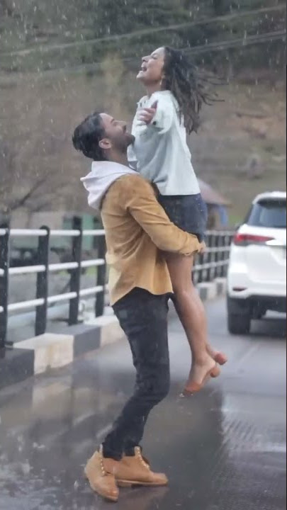 Behind the scenes of baarish shaheer and hinakhan #shaheersheikh #baarish #shahina