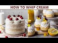 How To Whip Cream At Home | How To Make Whipped Cream to Stiff Peaks| How To Make Whipped Cream