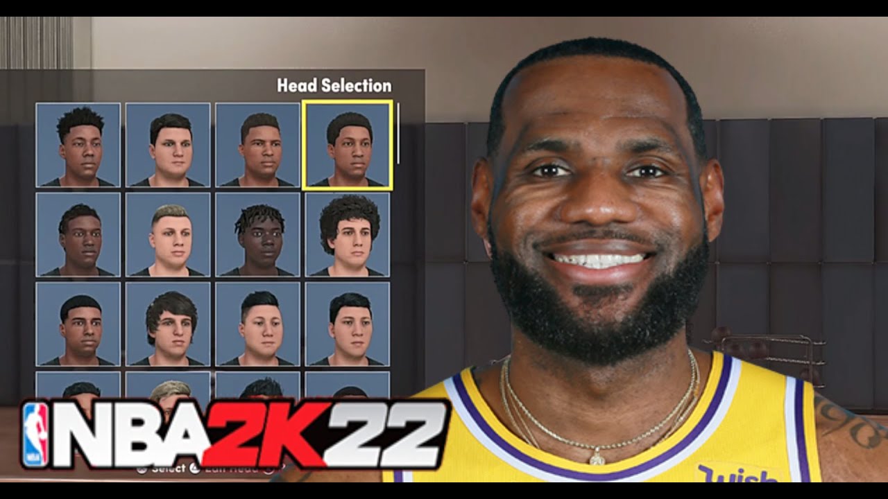 NBA 2K22 NEXT GEN HOW TO CREATE LEBRON JAMES FACE YouTube
