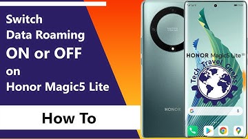 How To switch data roaming ON or OFF on the Honor Magic 5 Lite