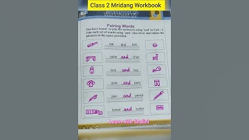 Class 2 Mridang Workbook Worksheets Unit 1 #primaryschool #english #class2 #mridang#workbook #unit1