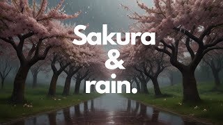 Sakura🌧🌸☔️Rain sounds for sleeping, studying, relaxing