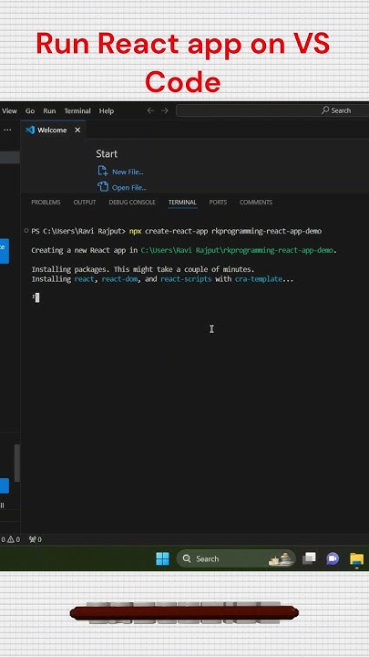 How to run React JS code on Visual Studio Code #shorts #ytshorts # ...