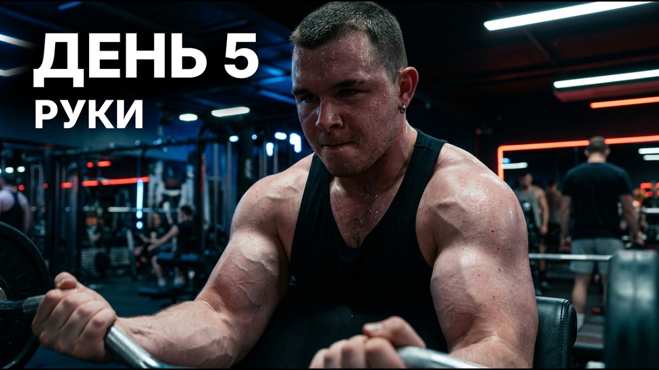 *5 ДЕНЬ* Путь в Бодибилдинг | Качаем руки