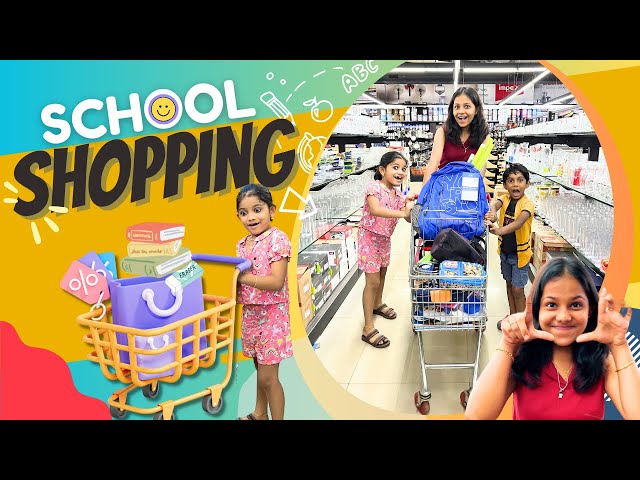 School Shopping !!!  | ഇറേസർ മുതൽ ബാഗ് വരെ A to Z സാധനങ്ങൾ വാങ്ങി class=