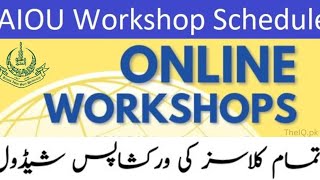 How to check online workshop schedule AIOU screenshot 5