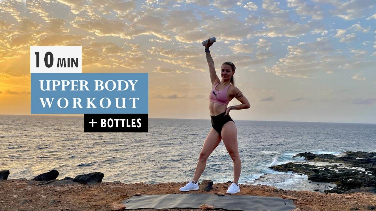 10 MIN UPPER BODY WORKOUT || With Bottles|| Arms Workout || No Repetitions ||