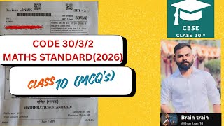 Code 30/3/2 maths standard MCQs solution |BOARD 2026 Wealth