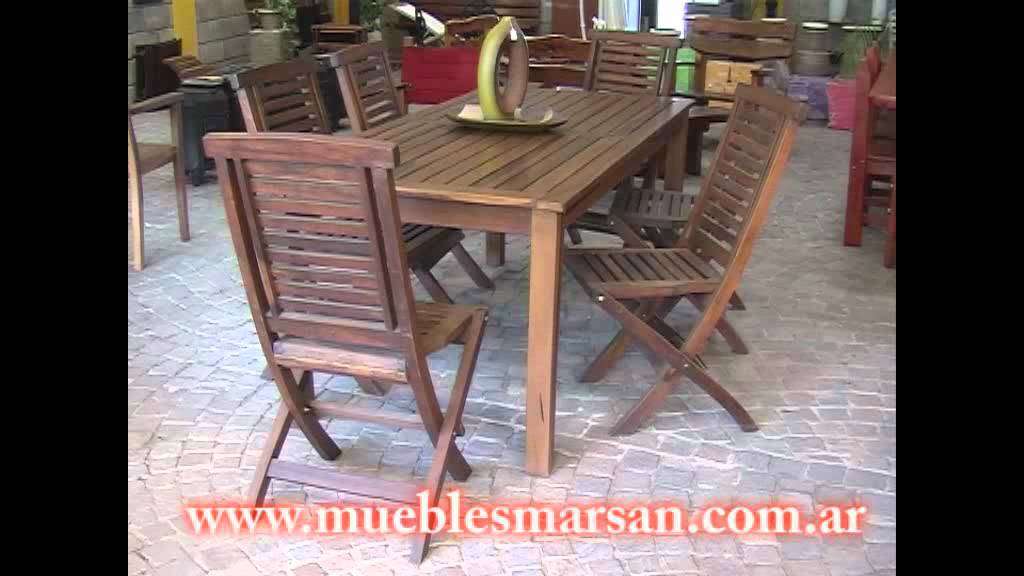 Muebles de Madera Interior / Exterior en www.mueblesmarsan.com.ar - YouTube