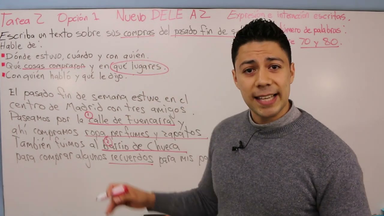 DELE A2. Examen escrito.