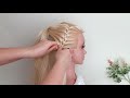 #Прически на длинные волосы с косами. Easy hairstyle for long hair . Peinados para cabello largo