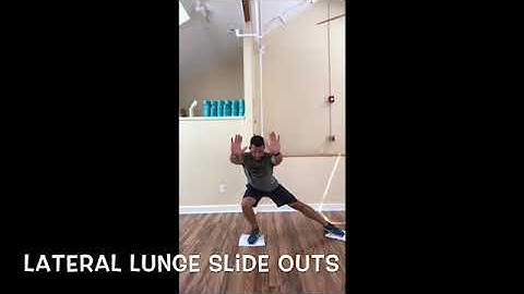 towel slide lunges