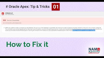 How to fix [503 Service Unavailable] in oracle apex 20.2 (ords) - part 1