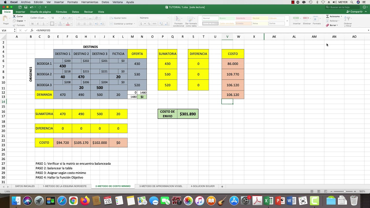 Modelo de Transporte con Excel - YouTube
