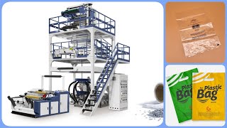 PLC Control Automatic LDPE Mono Layer Blown Film Machine With PLC Control Temperature