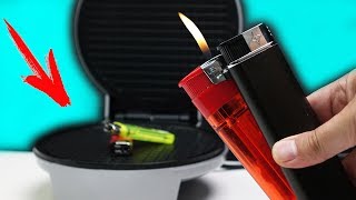 ЧТО ЕСЛИ ПРИГОТОВИТЬ ВАФЛИ из ЗАЖИГАЛОК и ПЕНОПЛАСТА ?! НЕ ПОВТОРЯТЬ ! ЧТО ЕСЛИ ПРИГОТОВИТЬ ВАФЛИ из ЗАЖИГАЛОК и ПЕНОПЛАСТА ?! НЕ ПОВТОРЯТЬ !