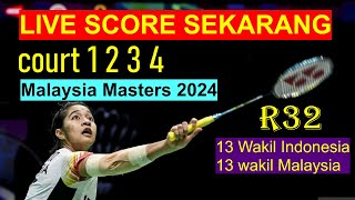 🔴live score Malaysia masters 2024 ALL court 1 2 3 4