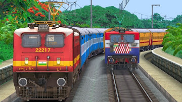 WAP4 ICF BLUE vs WAG9 ICF UTKRISHT | BUMPY RAILROAD | Train Simulator | Railworks 3 | NTG GAMING