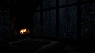 Gemütliches Zimmer Schneesturm Und Kamin Schlafen Sie Gut, Entspannen Sie Sich Und Lernen Sie