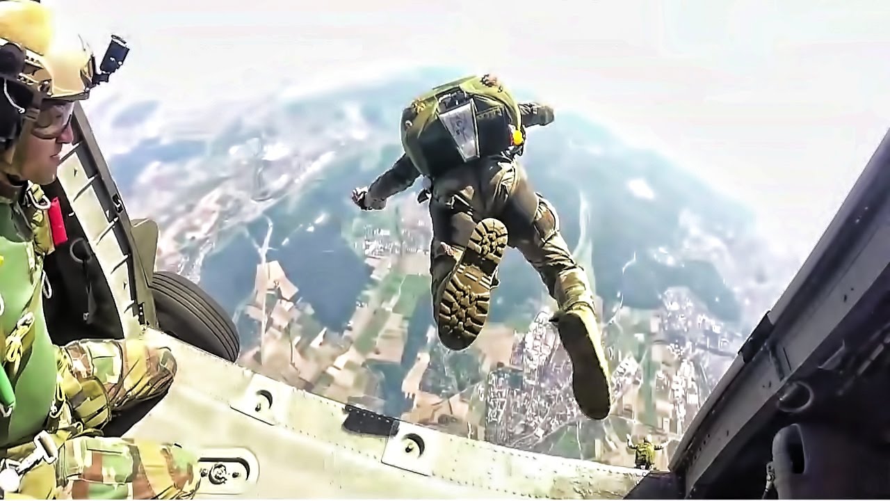 Navy Seals Marsoc Free Fall Jump From Helicopter Youtube