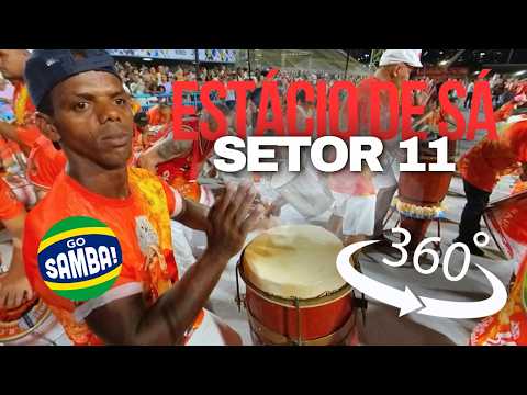 Estaçio de Sá Bateria rehearses in the Sambódromo, Carnaval 2026 (POV 360°)