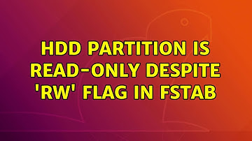 Ubuntu: HDD partition is read-only despite 