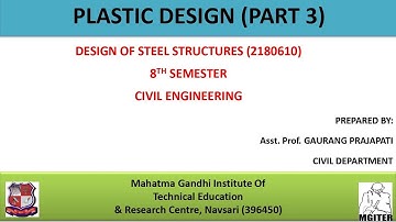 Plastic Design (Part 3) - Analysis of beam - DSS - 2180610 - Civil Engineering - 8th sem - GTU