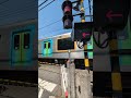 【踏切ASMRカンカン警報機音】池袋駅から椎名町駅まで７か所全ての踏切を色々な西武電車が通過します。 Japanese Railroad Crossing