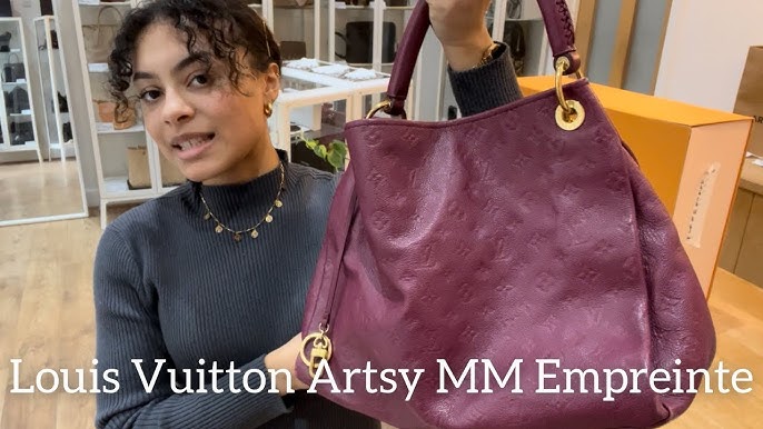 LOUIS VUITTON Artsy MM Monogram Empreinte Infini Blue Tote Hand Bag M9 –  Debsluxurycloset