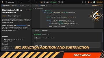 LEETCODE DAILY QUESTION 592 | Fraction Addition and Subtraction | Is Kabir Coding #leetcode #coding