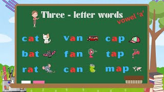 Rhyming 3-letter Words With Short Vowel 'a' - CVC Words - Phonics Lesson