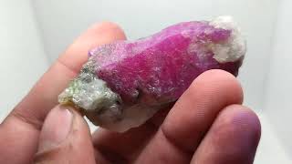 natural ruby raw Kashmir 310 carat, rare size vivid pink
