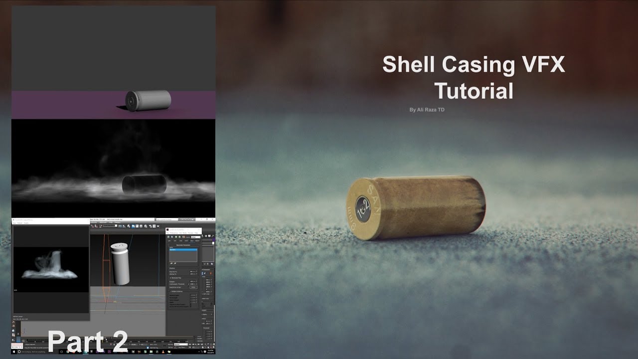 Shell Casing VFX 3ds Max in Fumefx Tutorial Part 2 - YouTube