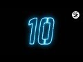 ⏳ Neon Blue Countdown 10 to 0 – Futuristic Glow Number Animation | 4K Timer Effect