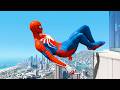 SPIDERMAN CRAZY JUMPSFALLS GTA 5 Spider Man Gameplay 