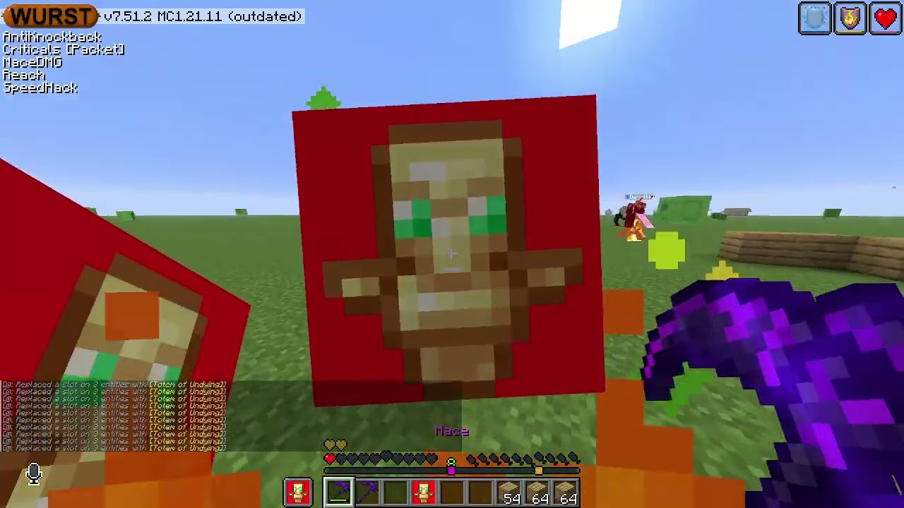 Trolling my friend with a hack client