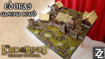 Edoras Interior & Rohan Buildings Lord of the Rings Gaming Board ~ Rohan Terrain Tutorial Part 2
