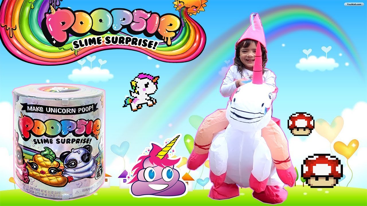 Meu Unicórnio comilão fez cocô mágico de Slime Poopsie... - YouTube
