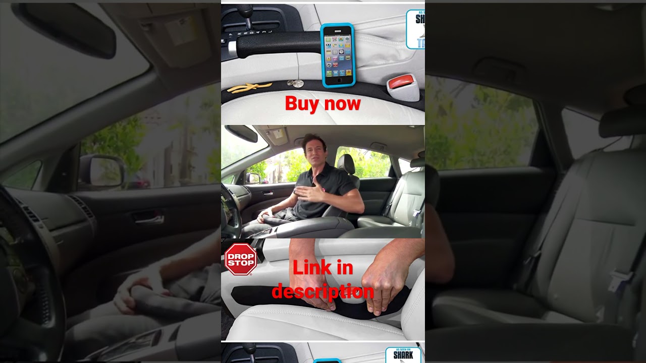 Drop Stop - The Original Patented Car Seat Gap Filler (AS SEEN ON Shark Tank) - Set of 2.