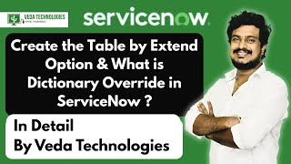 Create the Table by Extend Option & What is Dictionary Override in ServiceNow ? By Veda Technologies