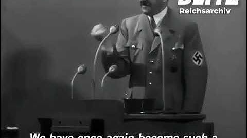 Hitler giving a speech in Krupp Factory, Essen (1936) FULL