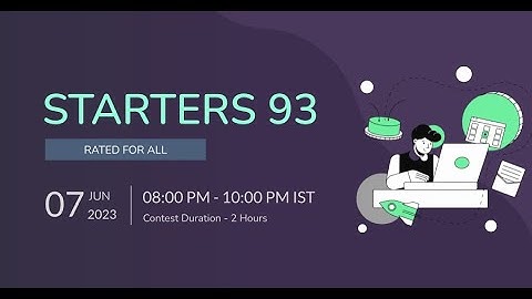 Right There || Starters 93 CodeChef Solution with Explanation
