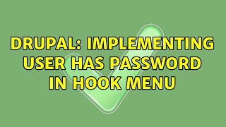 Drupal: implementing user has password in hook menu