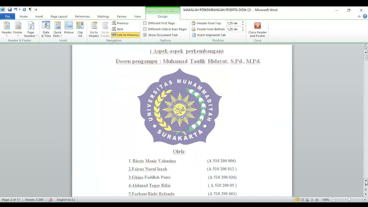 Tutorial Membuat Halaman yang berbeda pada microsoft word 