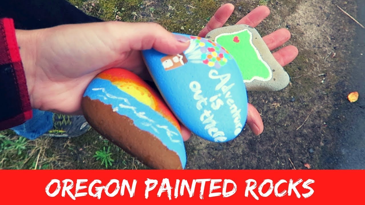 WE PAINTED ROCKS AND HID THEM AROUND TOWN - YouTube