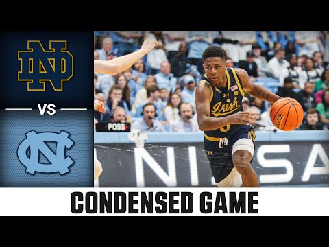 Notre Dame vs. North Carolina Condensed Game | 2023-24 ACC Men's Basketball