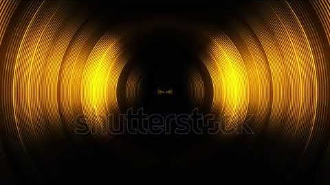 DAVE FX - Gold Round Circular Waves Tunnel VJ Loop Motion Background